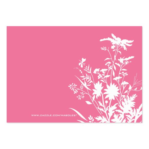 Wildflower Registry Card Business Card (back side)