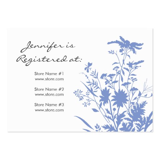 Wildflower Registry Card Business Card Template (front side)
