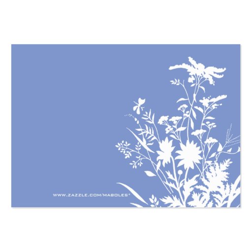 Wildflower Registry Card Business Card Template (back side)