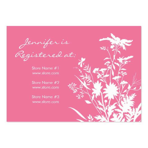 Wildflower Registry Card Business Cards