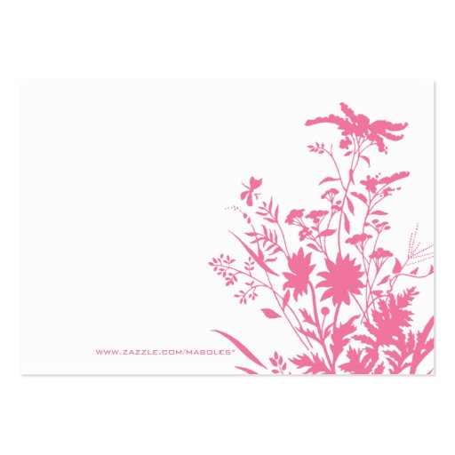 Wildflower Registry Card Business Cards (back side)