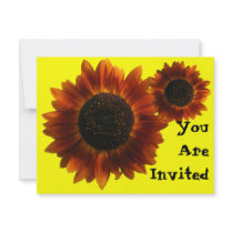 Wildflower Sunflowers invitations