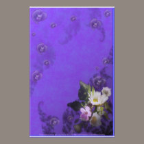 wildflowers and hearts stationery