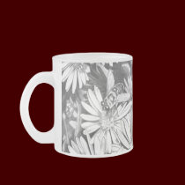 Wildflowers Art Beer Glass Honey Bee & Flowers Cup mugs