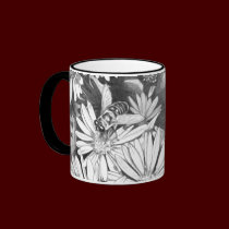 Wildflowers Art Coffee Cup Honey Bee & Flowers Cup mugs