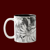Wildflowers Art Coffee Cup Honey Bee & Flowers Cup mugs
