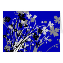 flourish, design, blue, greeting, card, cards, notecard, flower, flowers, floral, art, nature, gift, gifts, Card with custom graphic design