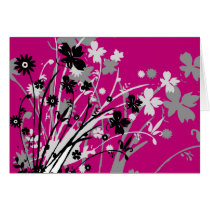 flourish, design, pink, greeting, card, notecard, flower, flowers, floral, art, nature, gift, gifts, Card with custom graphic design
