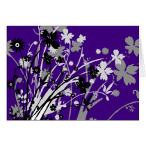 flourish, design, purple, greeting, card, cards, notecard, flower, flowers, floral, art, nature, gift, gifts, Kort med brugerdefineret grafisk design