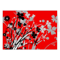flourish, design, red, greeting, card, cards, notecard, flower, flowers, floral, art, nature, gift, gifts, Card with custom graphic design