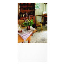 Wildflowers on Kitchen Table Custom Photo Card