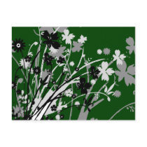 flourish, design, green, postcard, flower, flowers, floral, art, nature, gift, gifts, Postcard with custom graphic design