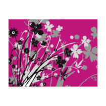 flourish, design, pink, flower, postcard, flowers, floral, art, nature, gift, gifts, Postcard with custom graphic design