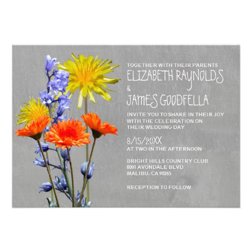 Wildflowers Wedding Invitations