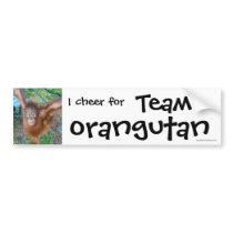 Wildlife Cheerleader : Team Orangutan Bumper Sticker