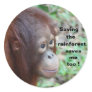 Wildlife Conservation:Orangutans and Rainforest Round Sticker