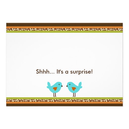 Wildlife Jungle Animals Baby Shower Invitation