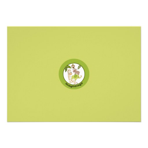 Wildlife Jungle MONKEY Baby Shower invitation WJC
