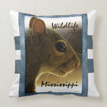 Wildlife Mississippi Gray Squirrel Pillow