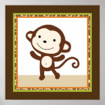 Wildlife Monkey Wall Art Poster
