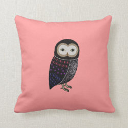 Wildlife Owl Woodland Cute Funny Wild Owl Graphic Pillow