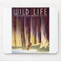 Wildlife WPA Poster (Deer) Mouse Pads