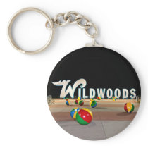 Wildwoods Sign in Wildwood New Jersey Keychain