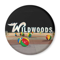 Wildwoods Sign in Wildwood New Jersey Fridge Magnet