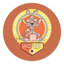 Wile E Coyote Acme - 68% Certain You'll Be Safe 2 Round Stickers