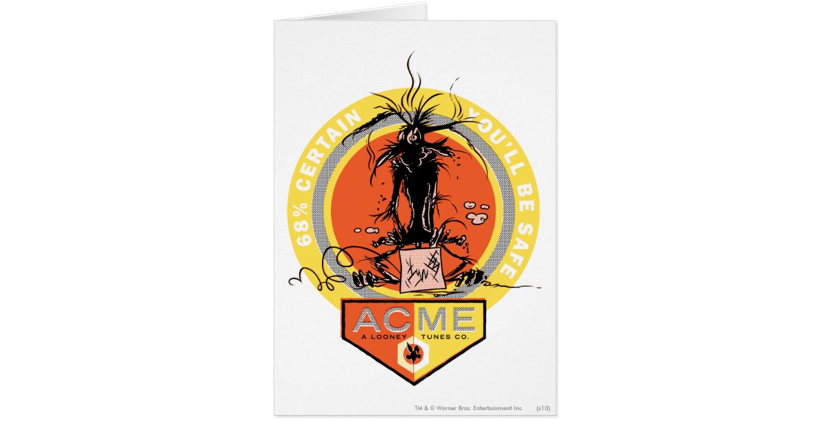 Wile E Coyote Acme - 68% Certain You'll Be Safe Card | Zazzle