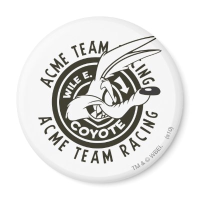 Wile E. Coyote Acme Team Racing B/W magnets