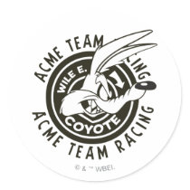 Wile E. Coyote Acme Team Racing B/W Sticker