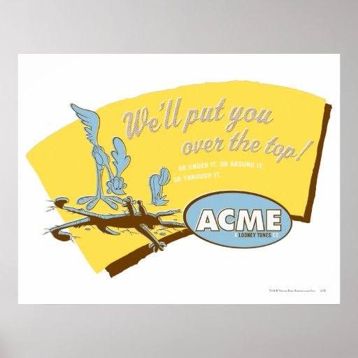 Wile E Coyote and ROAD RUNNER™ Acme Poster Zazzle