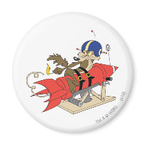 Wile E. Coyote Launching Red Rocket Refrigerator Magnets