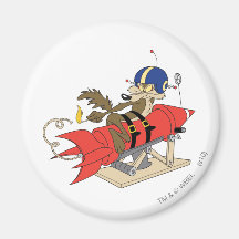 Wile E. Coyote Launching Red Rocket Refrigerator Magnets