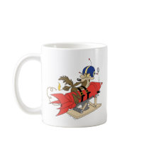 Wile E. Coyote Launching Red Rocket Coffee Mugs