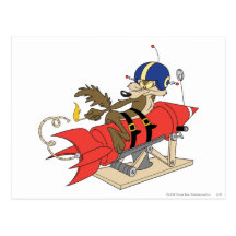 Wile E. Coyote Launching Red Rocket Post Card