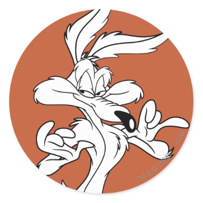 Wile E. Coyote Looking Pleased stickers