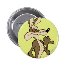 Wile E. Coyote Looking Proud Button