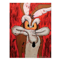 Wile E Coyote Red Fury Postcard