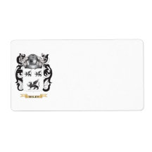 Wiley Family Crest (Coat of Arms) Personalized Shipping Label