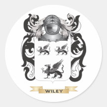 Wiley Family Crest (Coat of Arms) Sticker