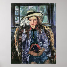 Wilhelmina with ball by Lovis Corinth Print