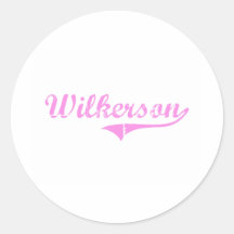 Wilkerson Last Name Classic Style Stickers