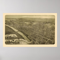 Wilkes-Barre, PA Panoramic Map - 1889 Posters