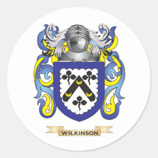 crest wilkinson family arms coat gifts stickers round
