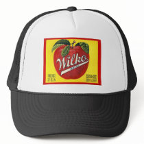 Wilko Brand Apples Vintage Label Trucker Hats