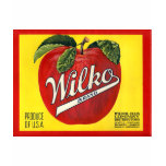 Wilko Brand Apples Vintage Label Tshirts