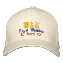 Will and Kate - W & K Commemorative Hat Embroidered Baseball Caps
