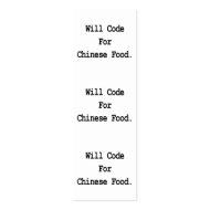 will code for chinese food bookmark profilecard